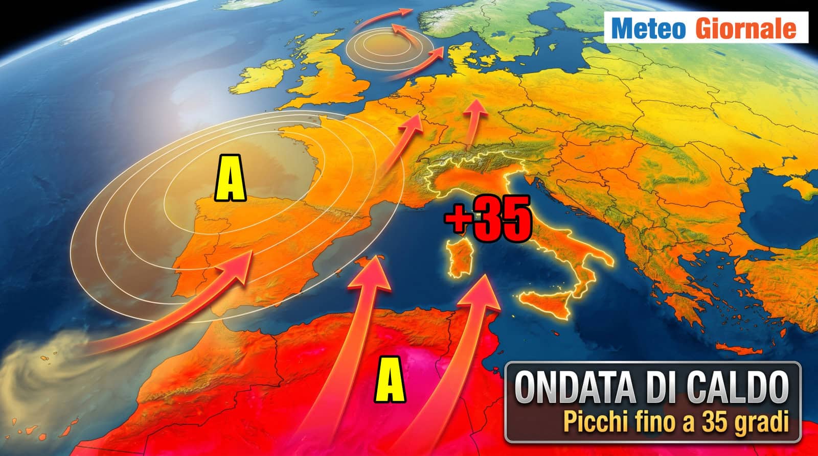 Alta Pressione africana in arrivo: caldo rovente fino a 35 gradi
