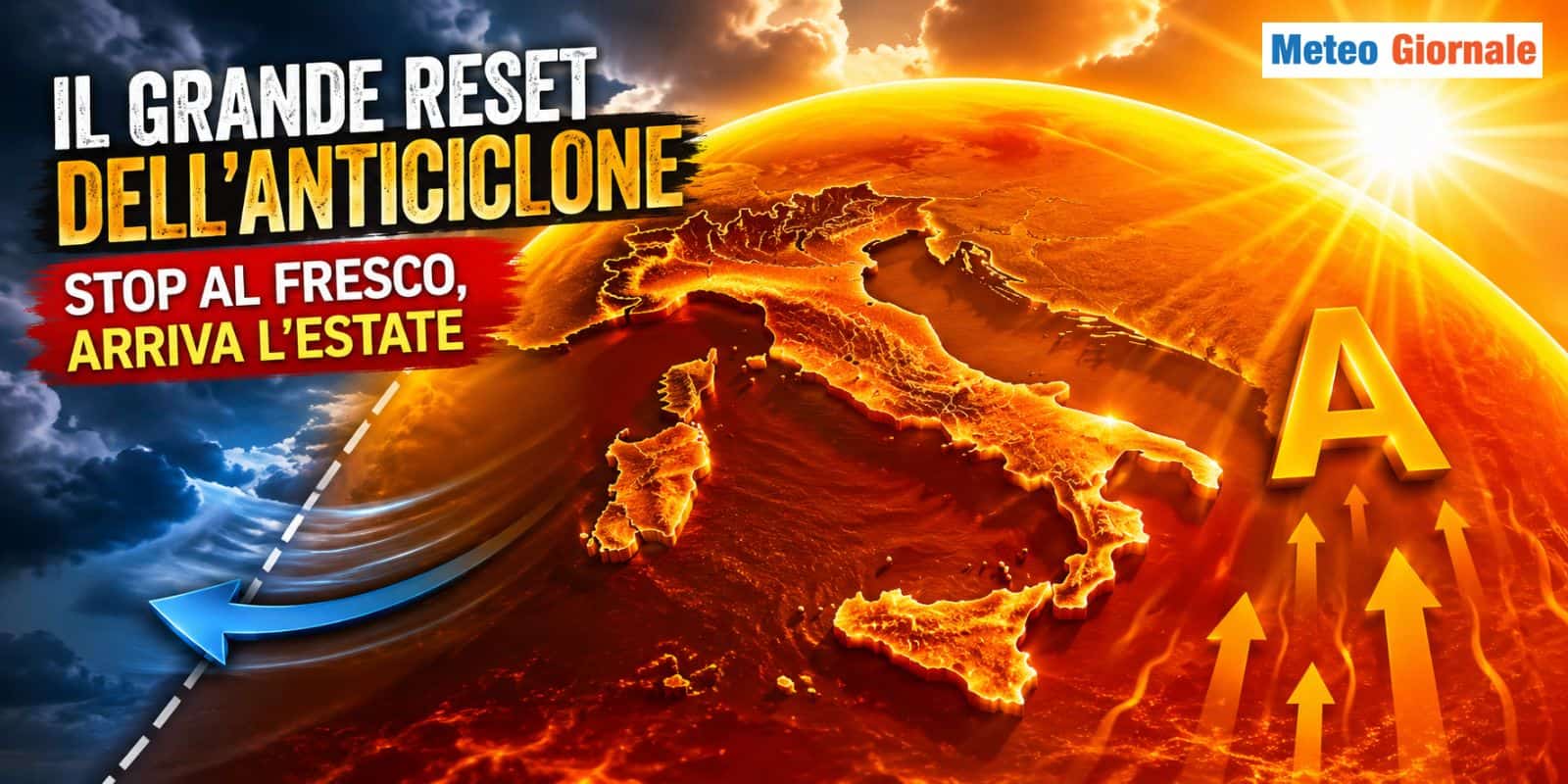 “Il grande reset” dell’ANTICICLONE: stop al fresco, arriva l’ESTATE
