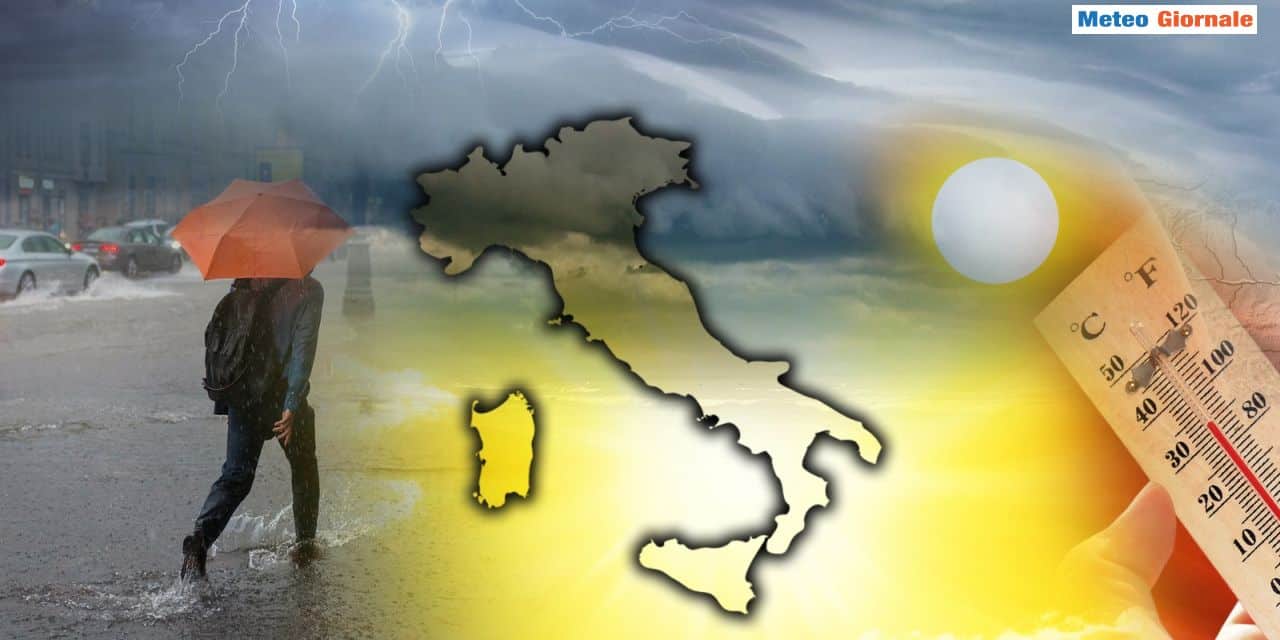 Weekend di tregua con sole e caldo, ma poi tornano forti temporali