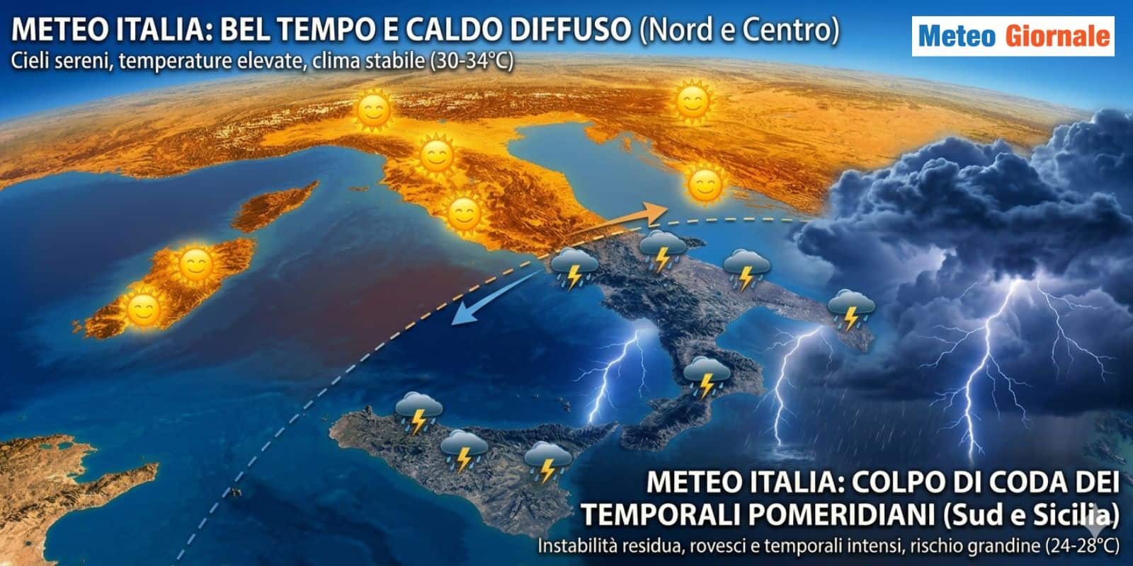 Il colpo di coda dei TEMPORALI pomeridiani: dove, perché e fino a quando dureranno