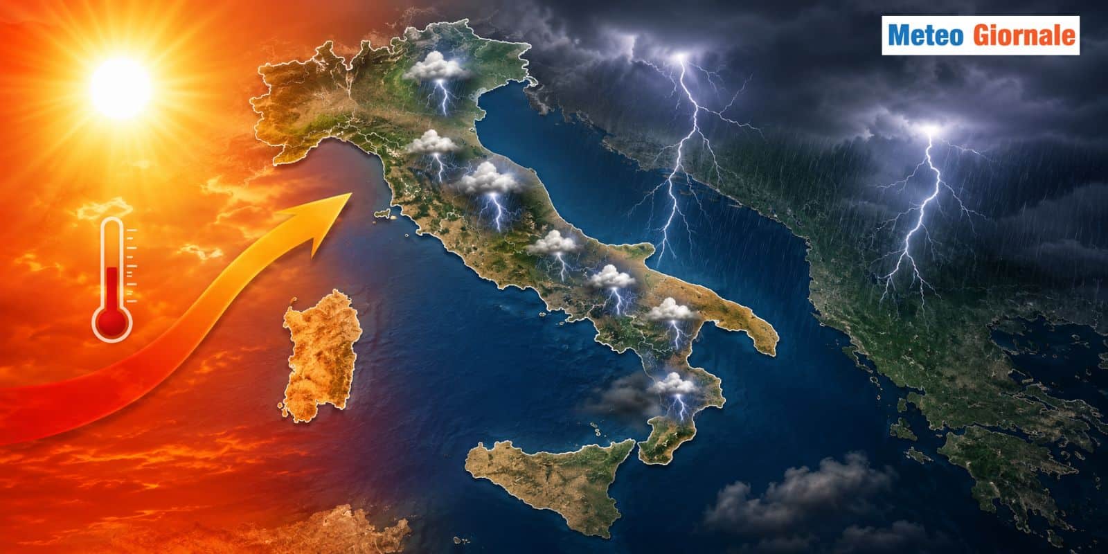Dal picco di CALDO anomalo ai violenti TEMPORALI: tutto in pochi giorni