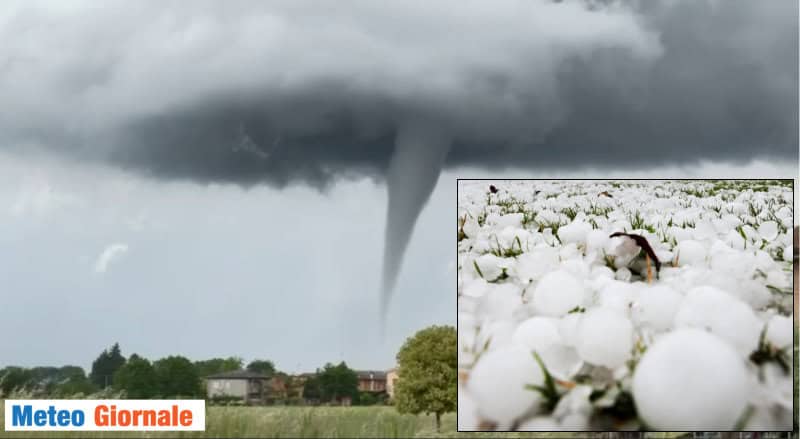 Trombe d’aria, neve e grandine. Non solo al Nord, anche al Centro Sud