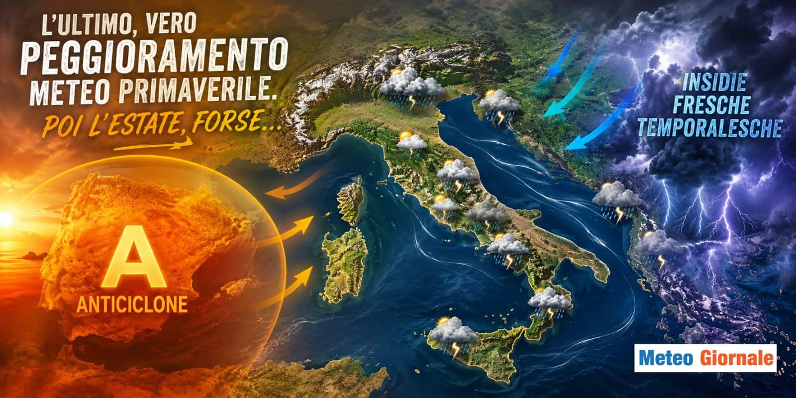 L’ultimo, vero peggioramento Meteo primaverile. Poi l’Estate, forse…