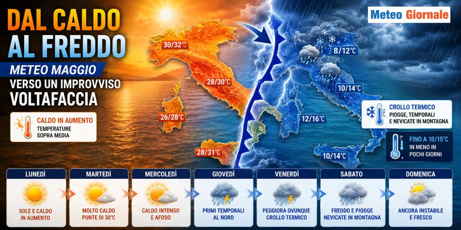 Dal Caldo al FREDDO: Meteo Maggio verso un improvviso voltafaccia