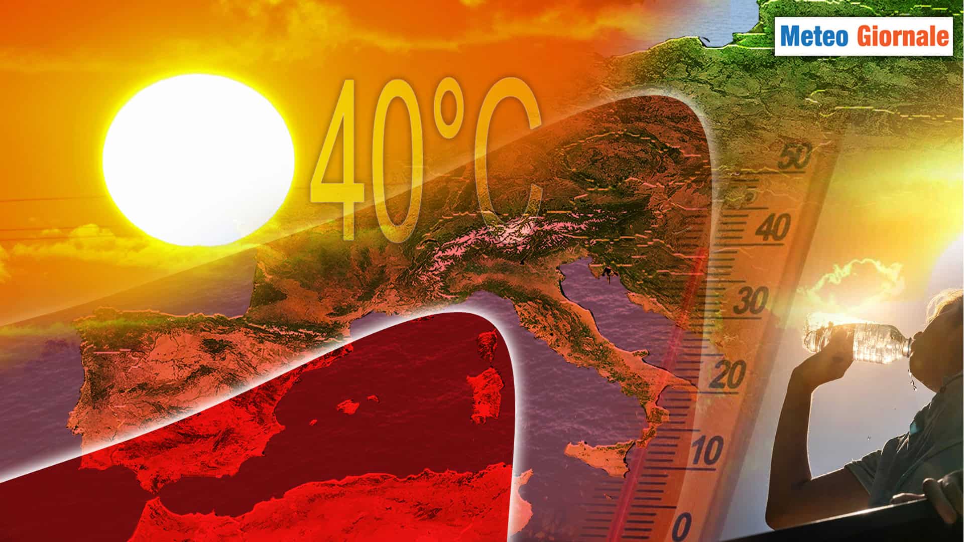 Meteo: Arriva l’ora dei 40 Gradi per molte aree del Paese