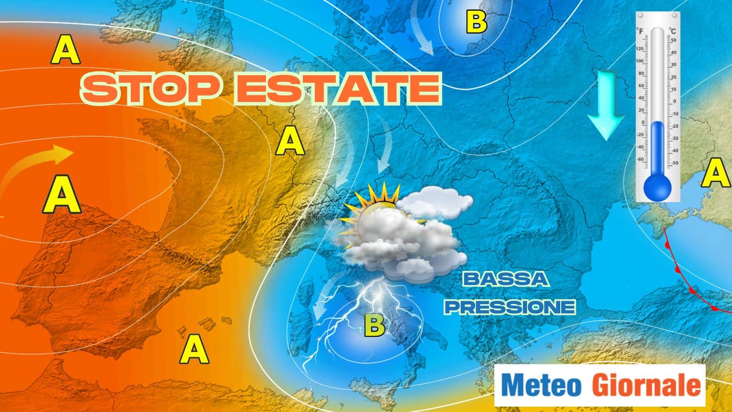 Temporali, da domani i 3 giorni PEGGIORI: la mappa con le zone più colpite