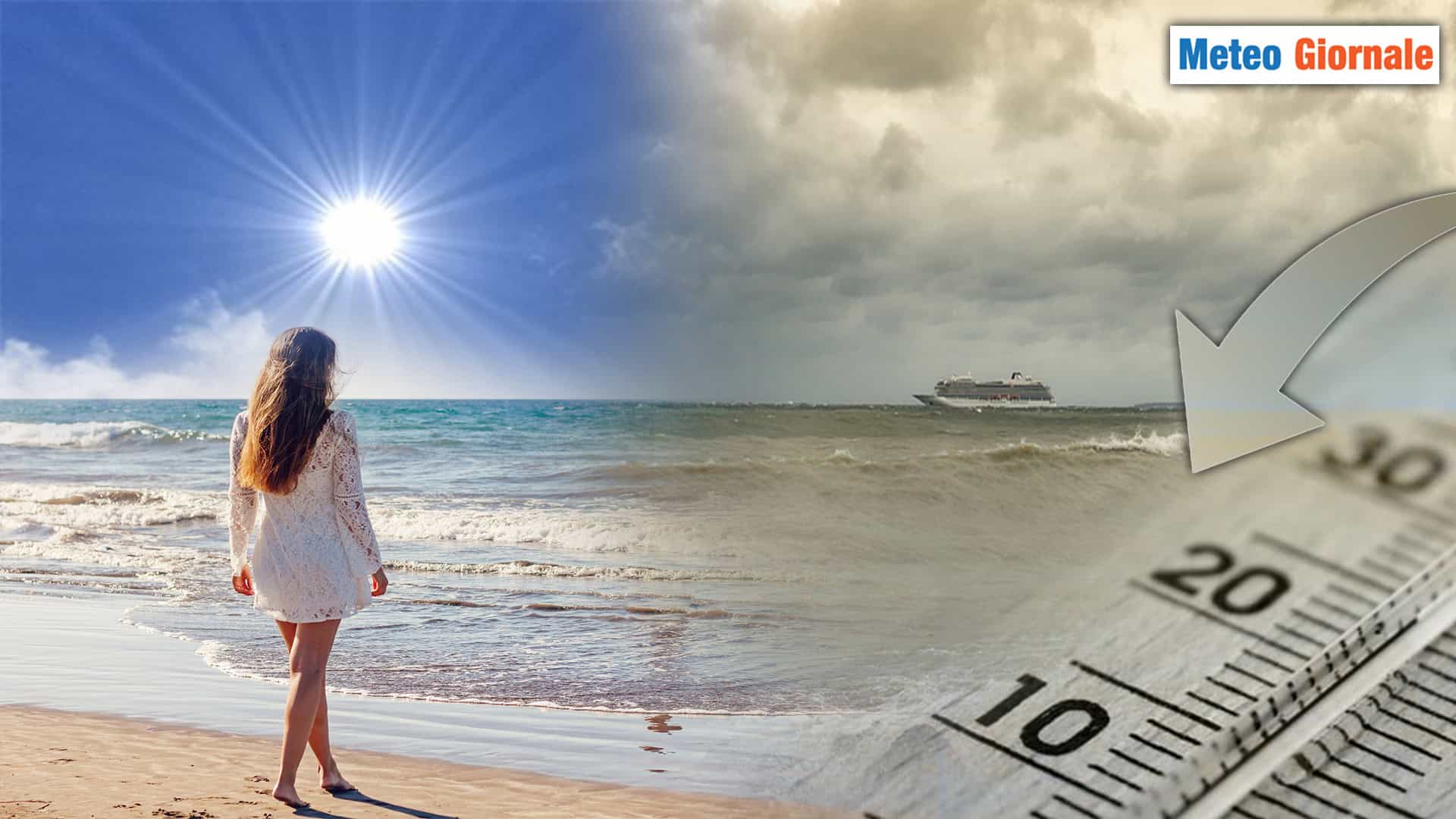 Meteo: Caldo record agli sgoccioli, arriva un deciso calo termico