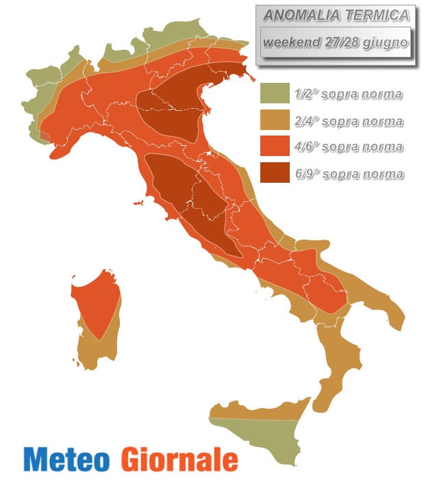 ANOMALIA TEMRICA 27 27 GIUGNO