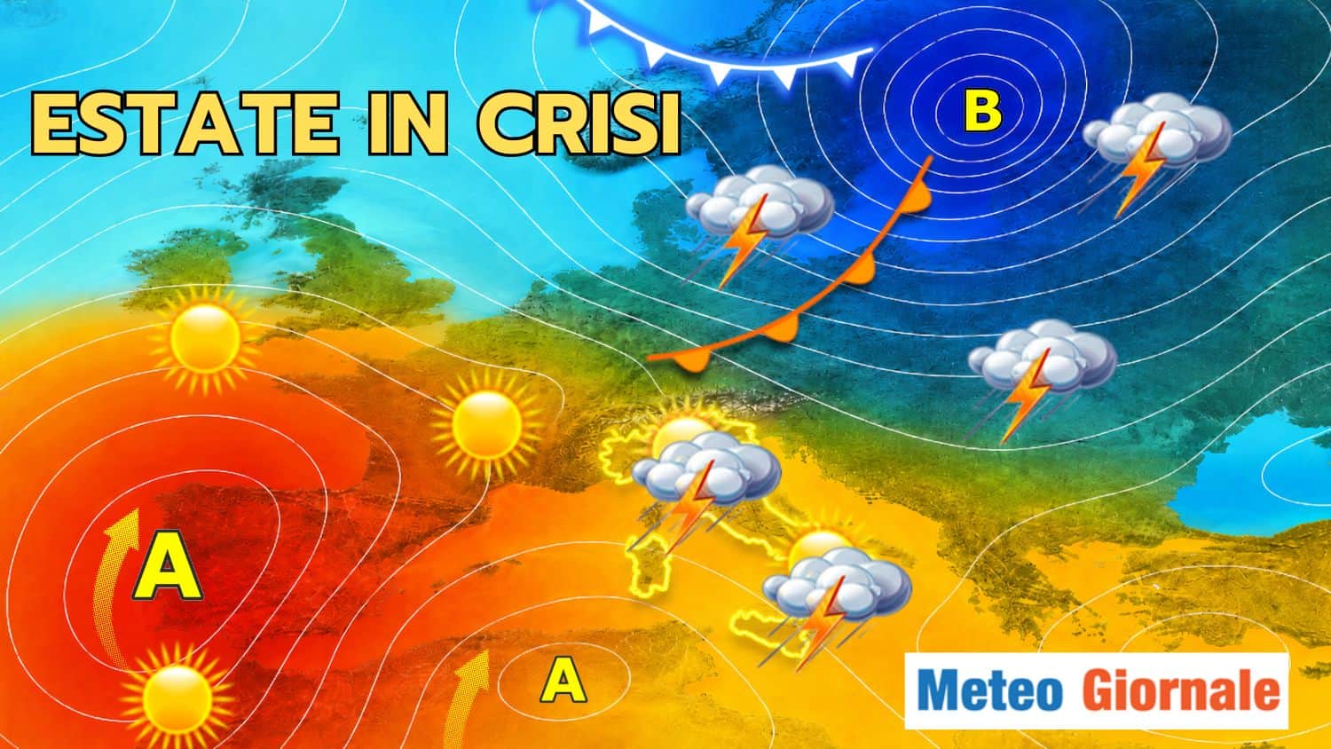 Luglio cambia tutto: frescura e temporali, le mappe esclusive