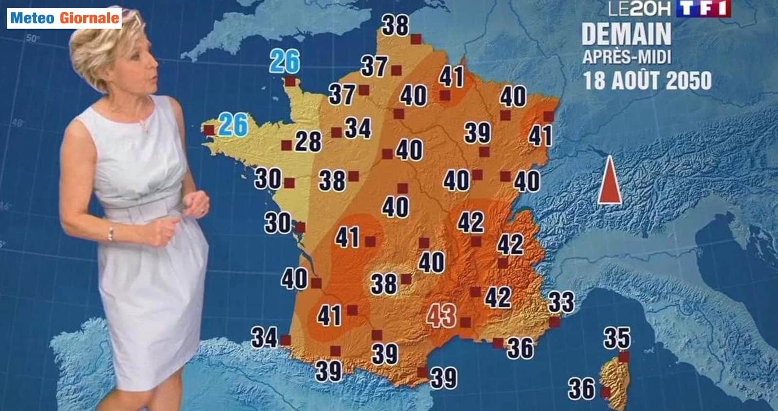 Il meteo folle del 18 agosto 2050 si realizza ventiquattro anni prima