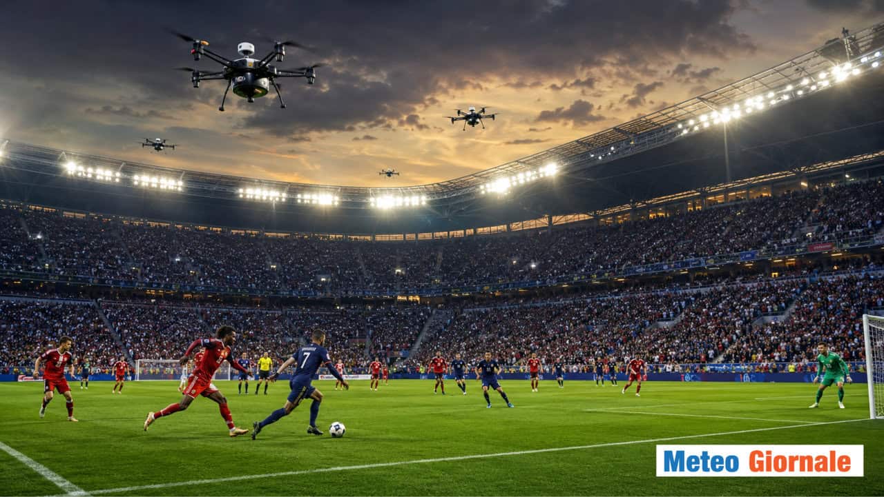 Mondiali di calcio in America: monitoraggio del caldo con droni