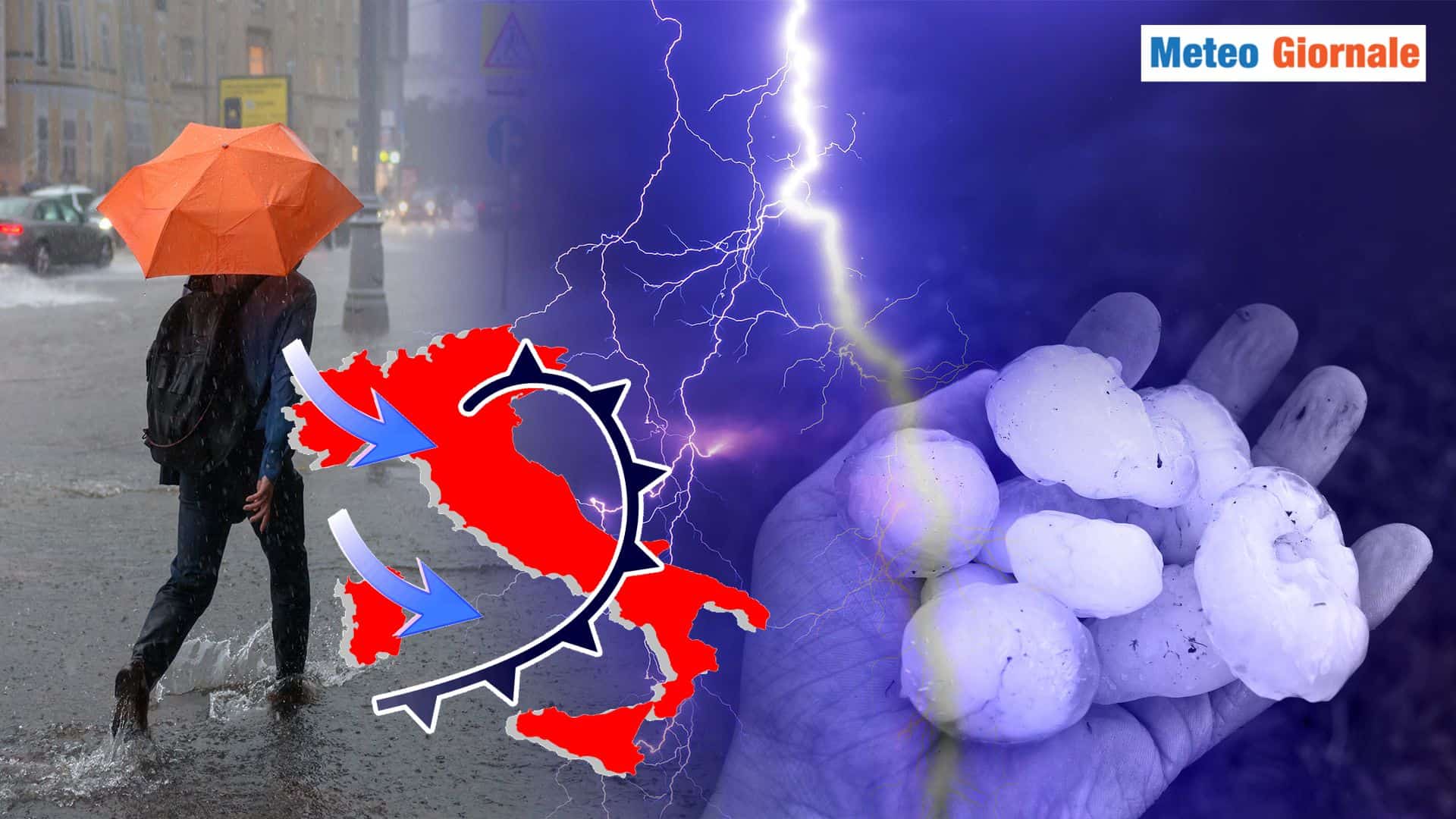 nuova fase con temporali e grandine 2