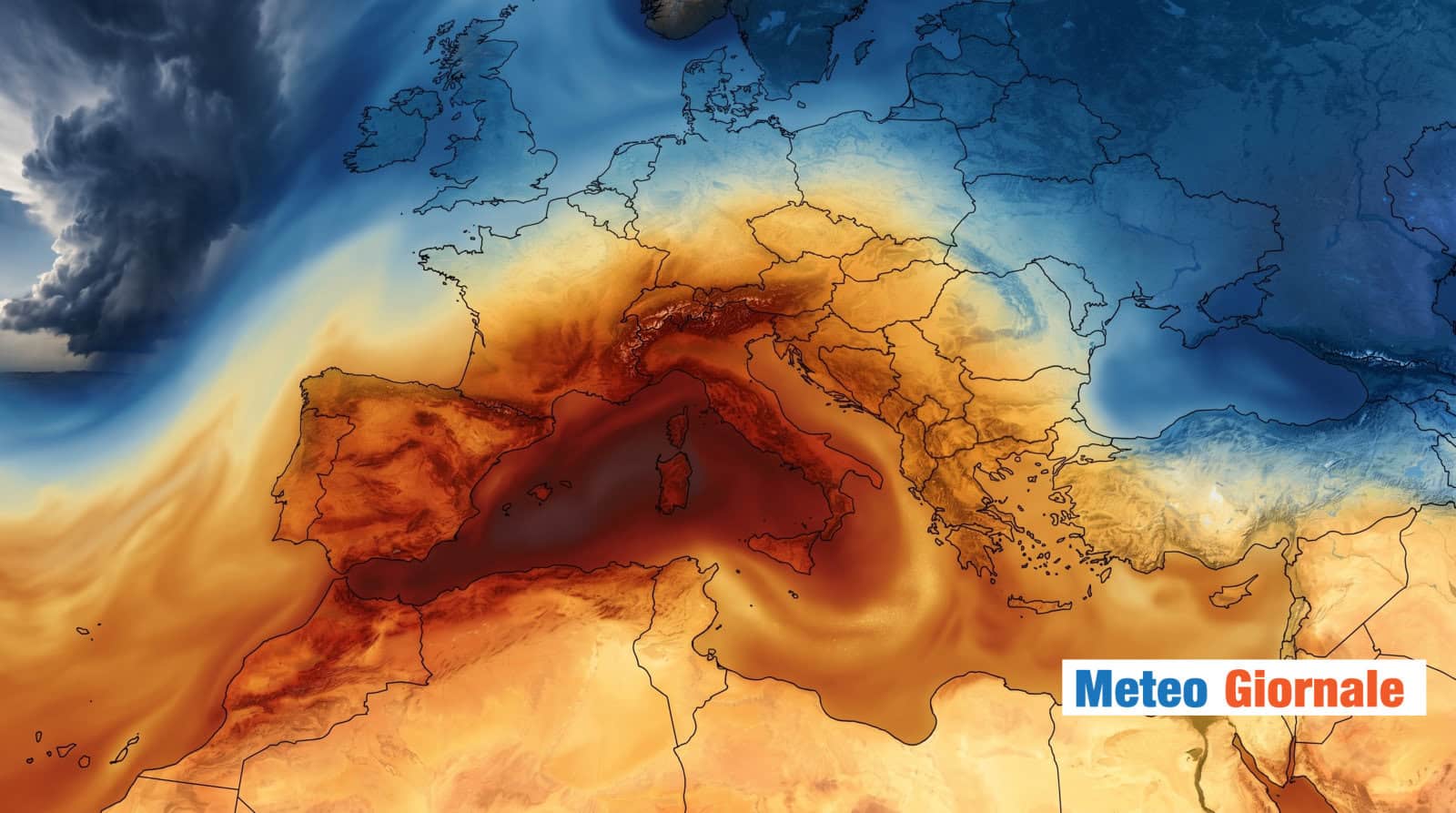 Calore africano estremo verso Italia. Valutazione sulla durata