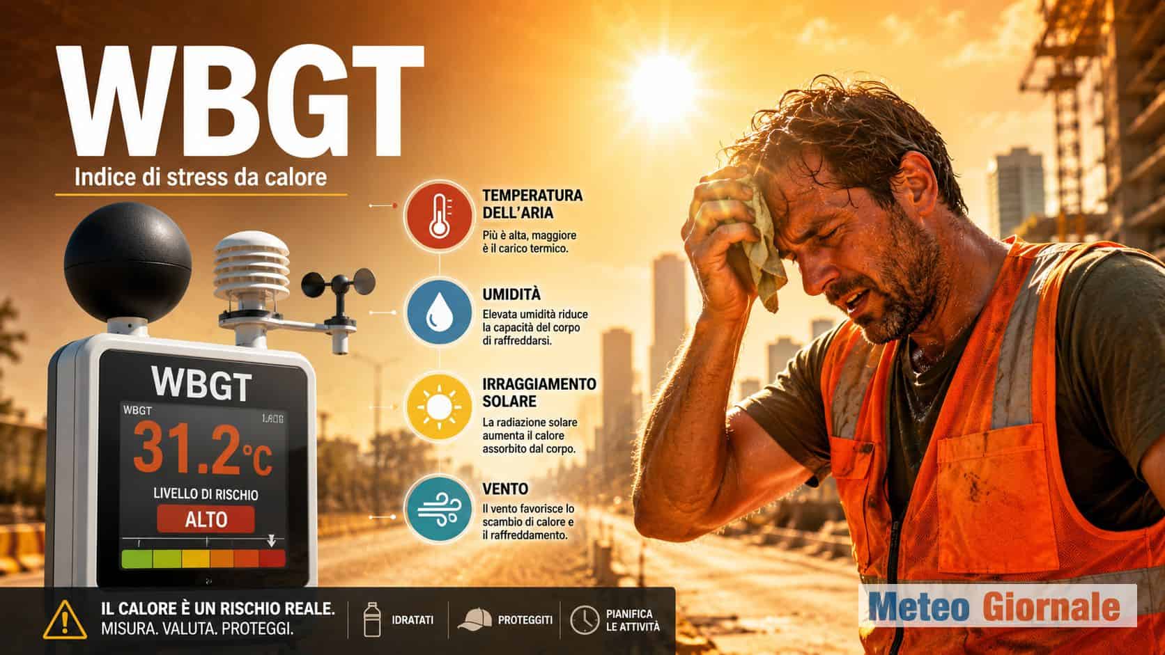 Ondate di caldo sempre più intense: le nuove mappe WBGT di meteogiornale.live per valutare lo stress da calore