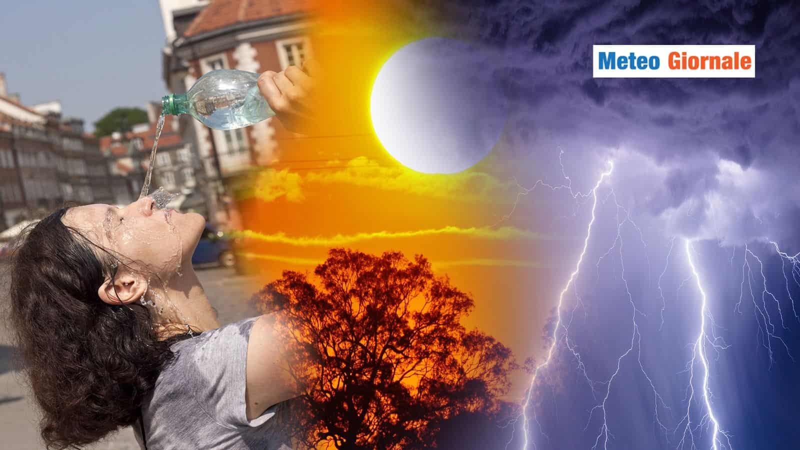 Weekend dal meteo bipolare: temporali violenti al Nord, caldo africano al Sud