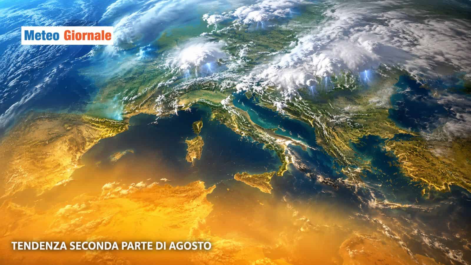 Secoda metà di Agosto meno bollente e più temporalesca: l’ipotesi del modello meteo ECMWF