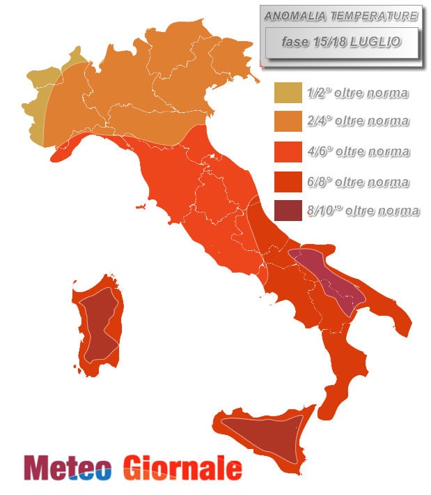 anmomalia termica 15 18 GIUGNO