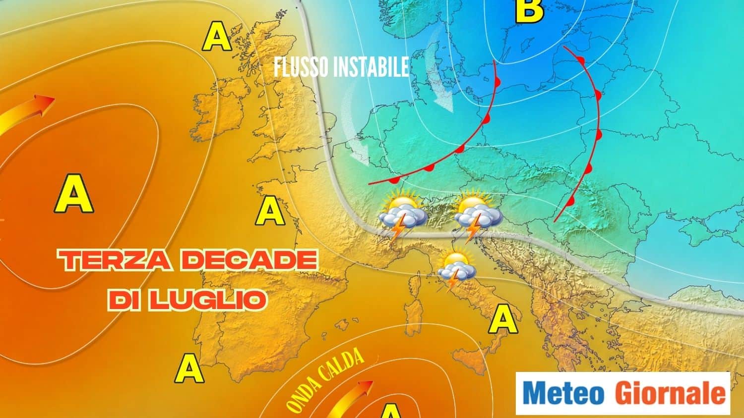 Terza decade di luglio: tanti temporali e più refrigerio su queste aree