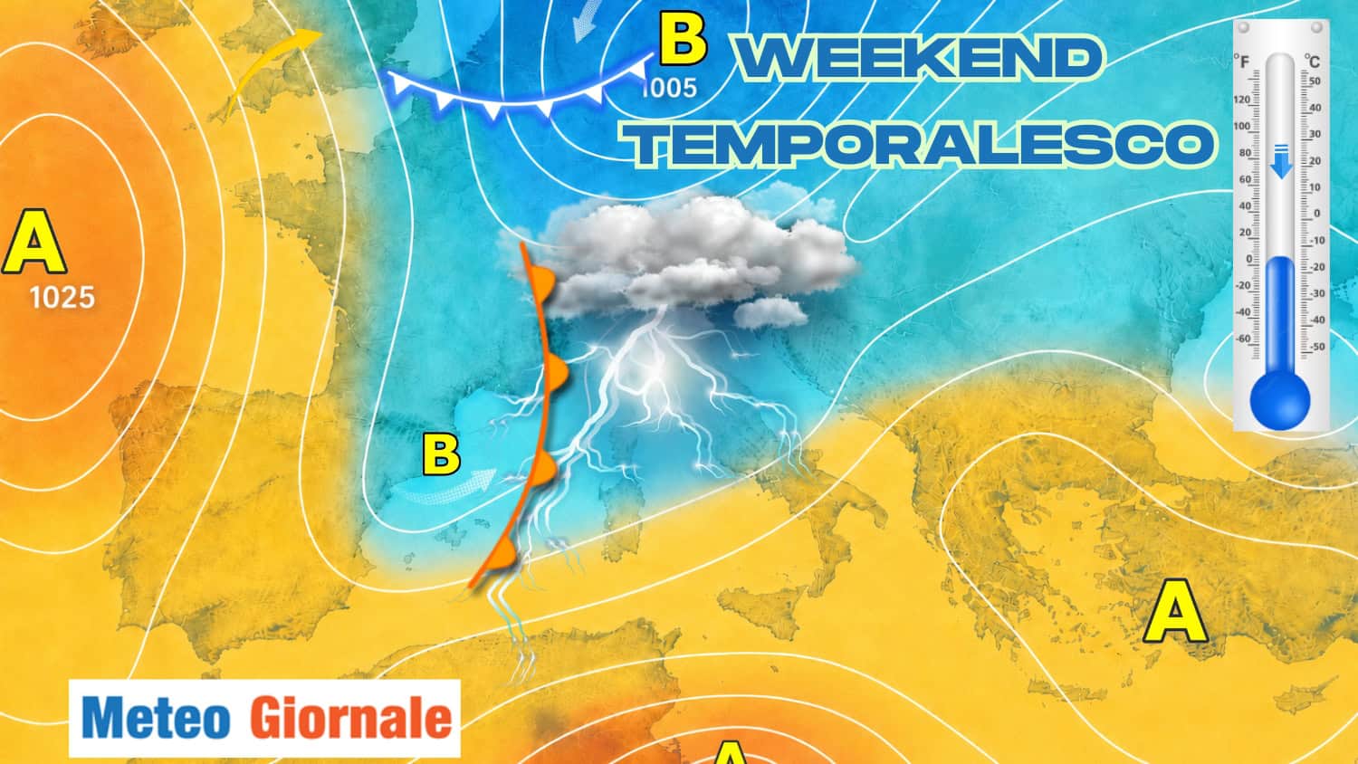 25-26 Luglio, weekend a rischio: temporali in molte regioni