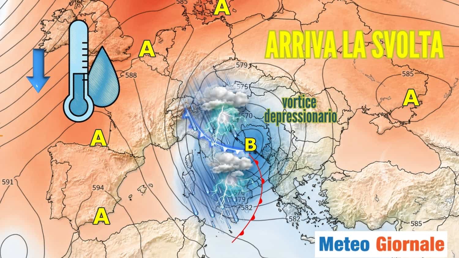 Dall’ 8/9 Agosto cambia tutto: aria fresca da Nord e piogge