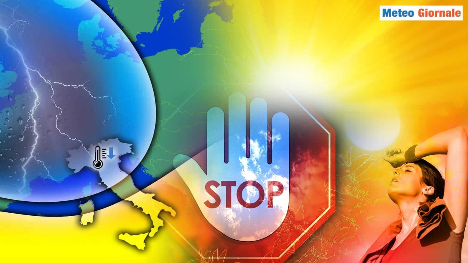 Stop al grande caldo prima del previsto