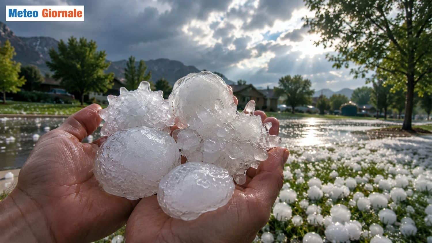 Grandine gigante: come nasce nei temporali estivi della Pianura Padana