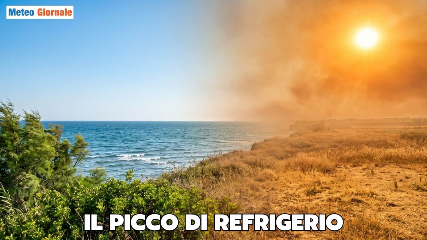 Refrigerio a metà: 39°C in Sardegna mentre l’Adriatico respira, poi torna il caldo record