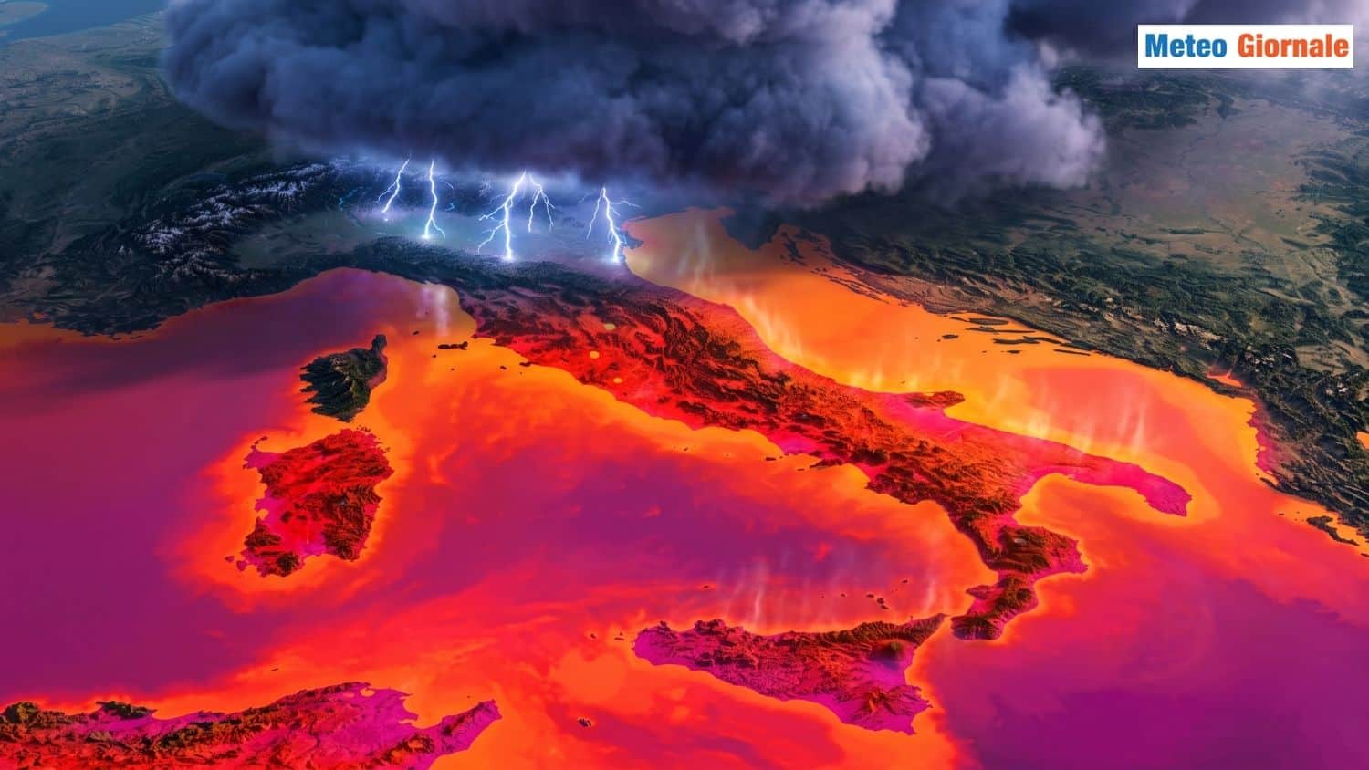 Le piogge delle prossime 2 settimane. Le grandinate nel caldo