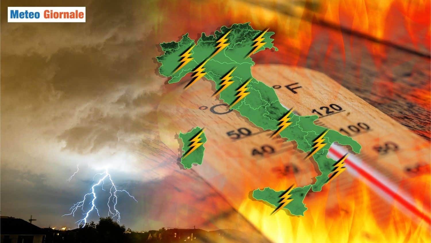 Meteo sino a Ferragosto: Afa opprimente e Grandine, le zone a rischio