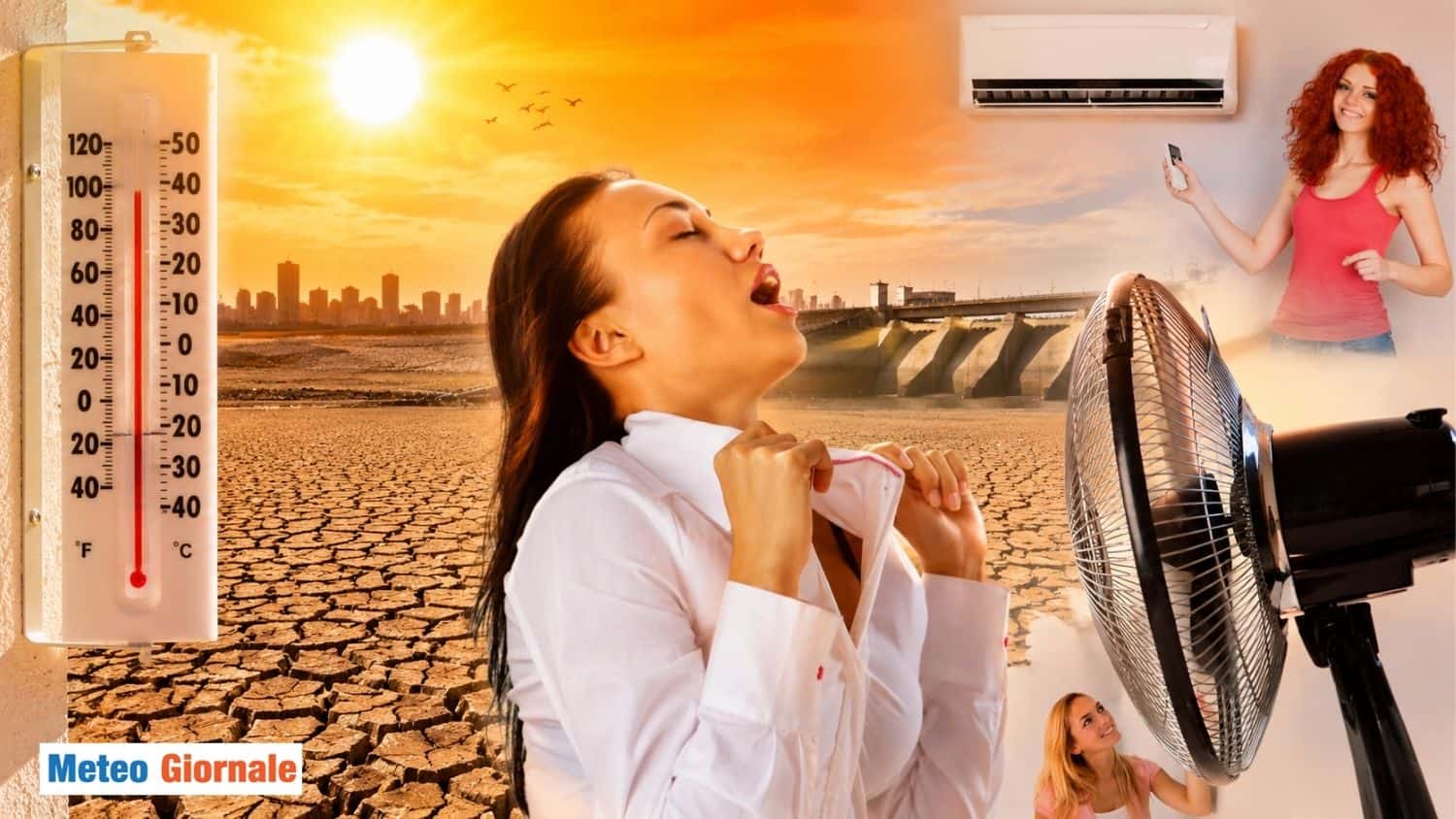 Caldo africano in aumento: picchi a 40°C e punte estreme di 44°C