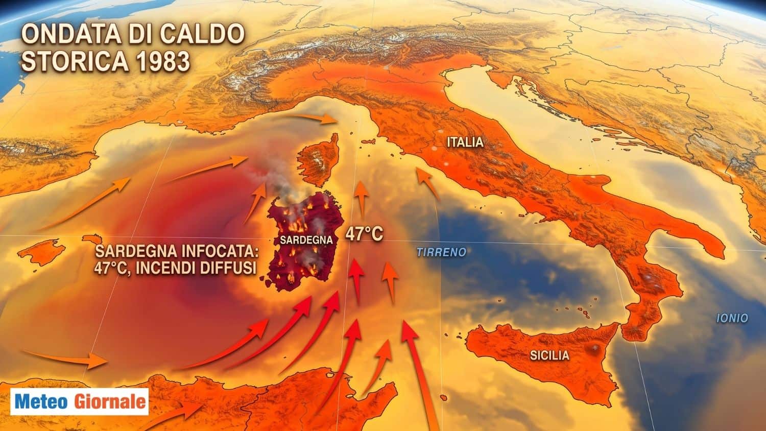 Luglio 1983, l’ondata di calore più feroce del dopoguerra: la Sardegna sfiorò i 50°C