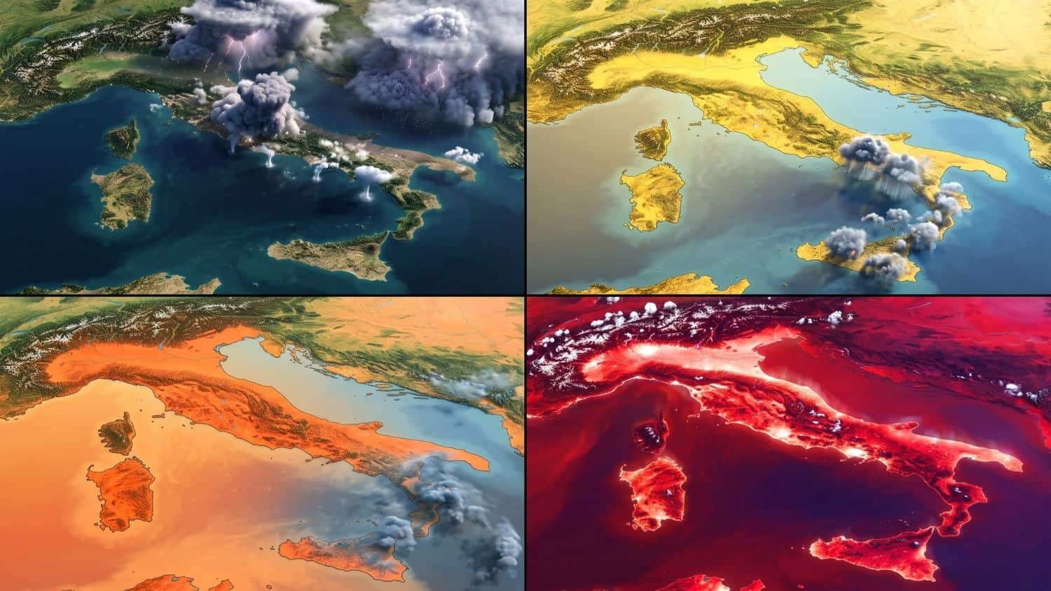 Meteo: temporali, grandine, poi caldo africano sino 42°C al Nord