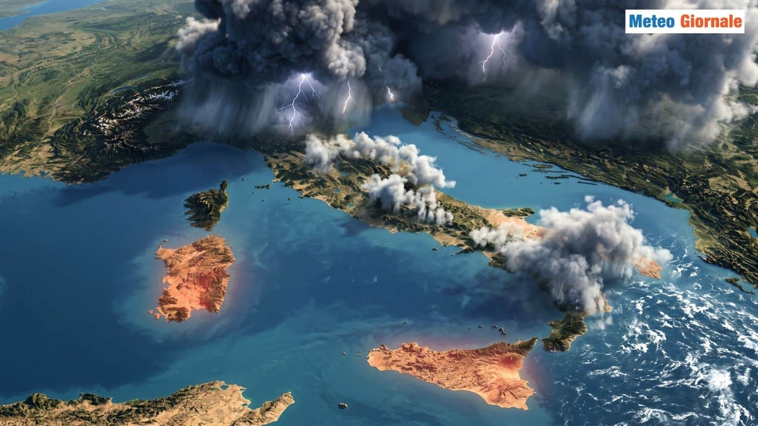 Prossime ore temporali al Nord e i rilievi. Isole Maggiori ancora 38°C