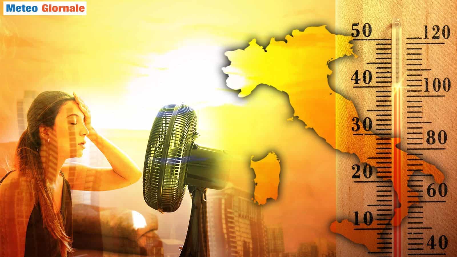 Weekend dell’1 e 2 agosto con la canicola al top, fino 40°C su alcune città