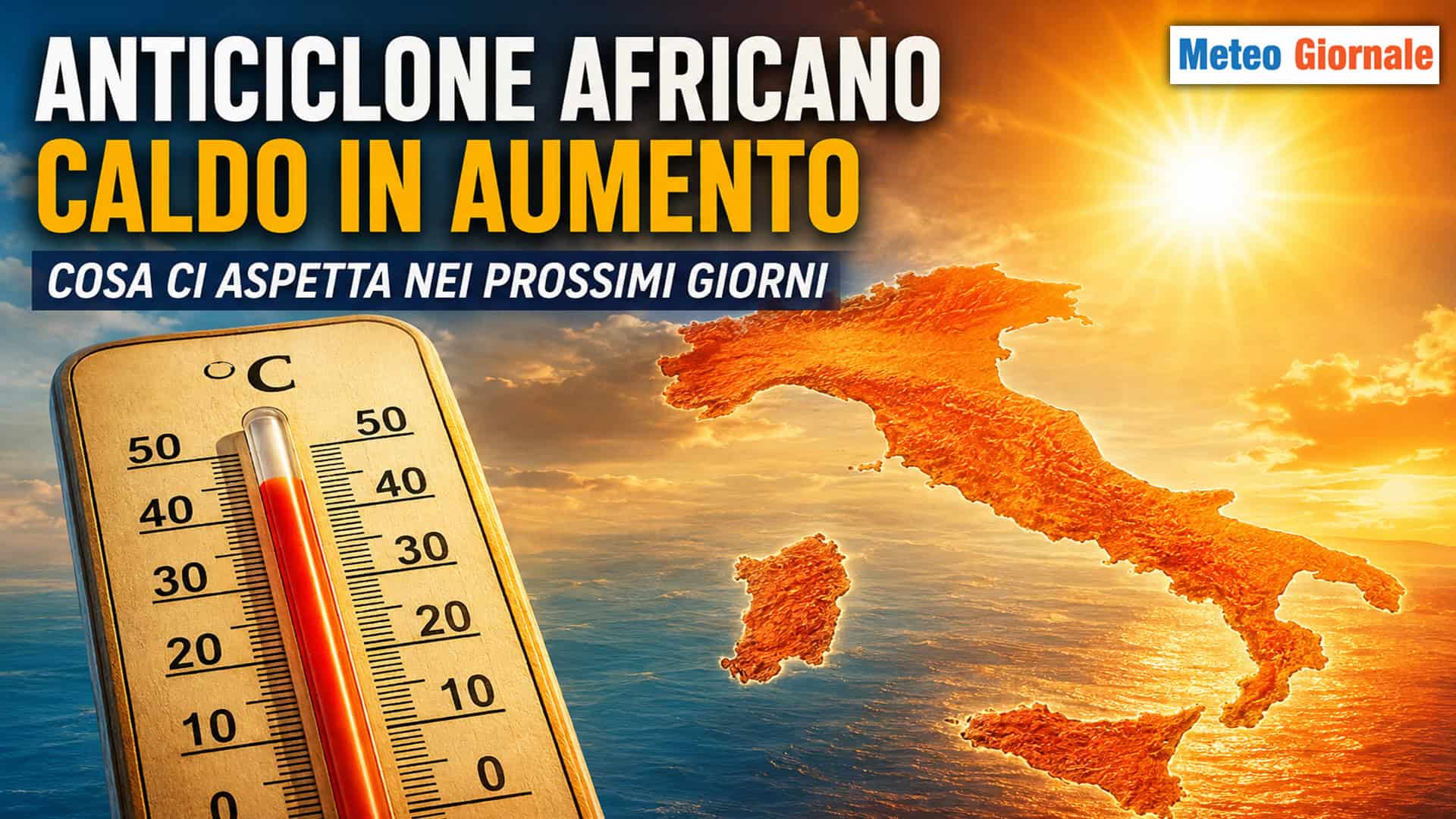 Caldo alle stelle : l’anticiclone spinge i termometri fino a 40°C