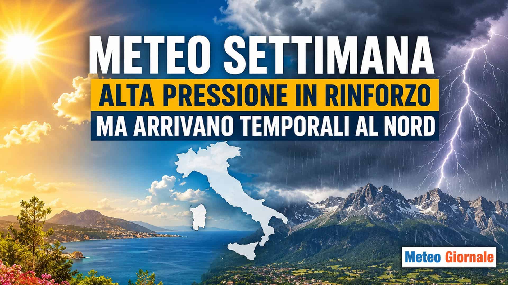 Meteo: l’anticiclone si riprende l’Italia, ma ci saranno temporali