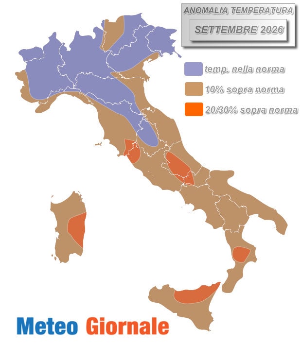 ANOMALIA TEMPERATURA SETTEMBRE 2026