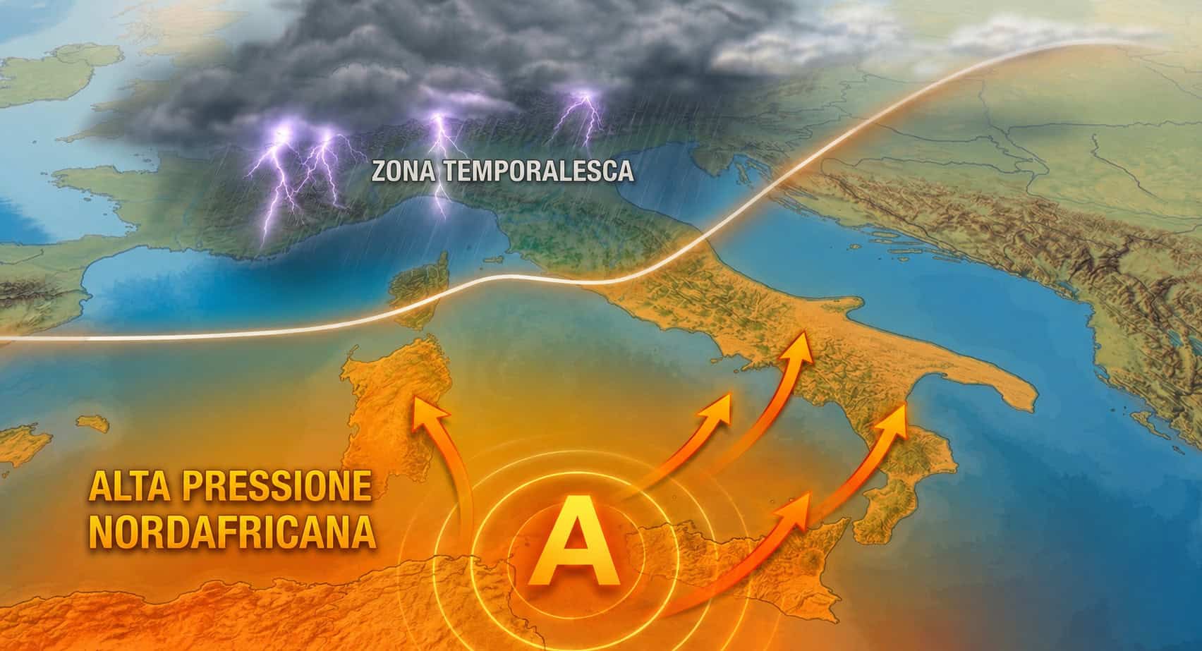 Ecco dove più piovoso e più siccitoso nel resto di Agosto: la mappa