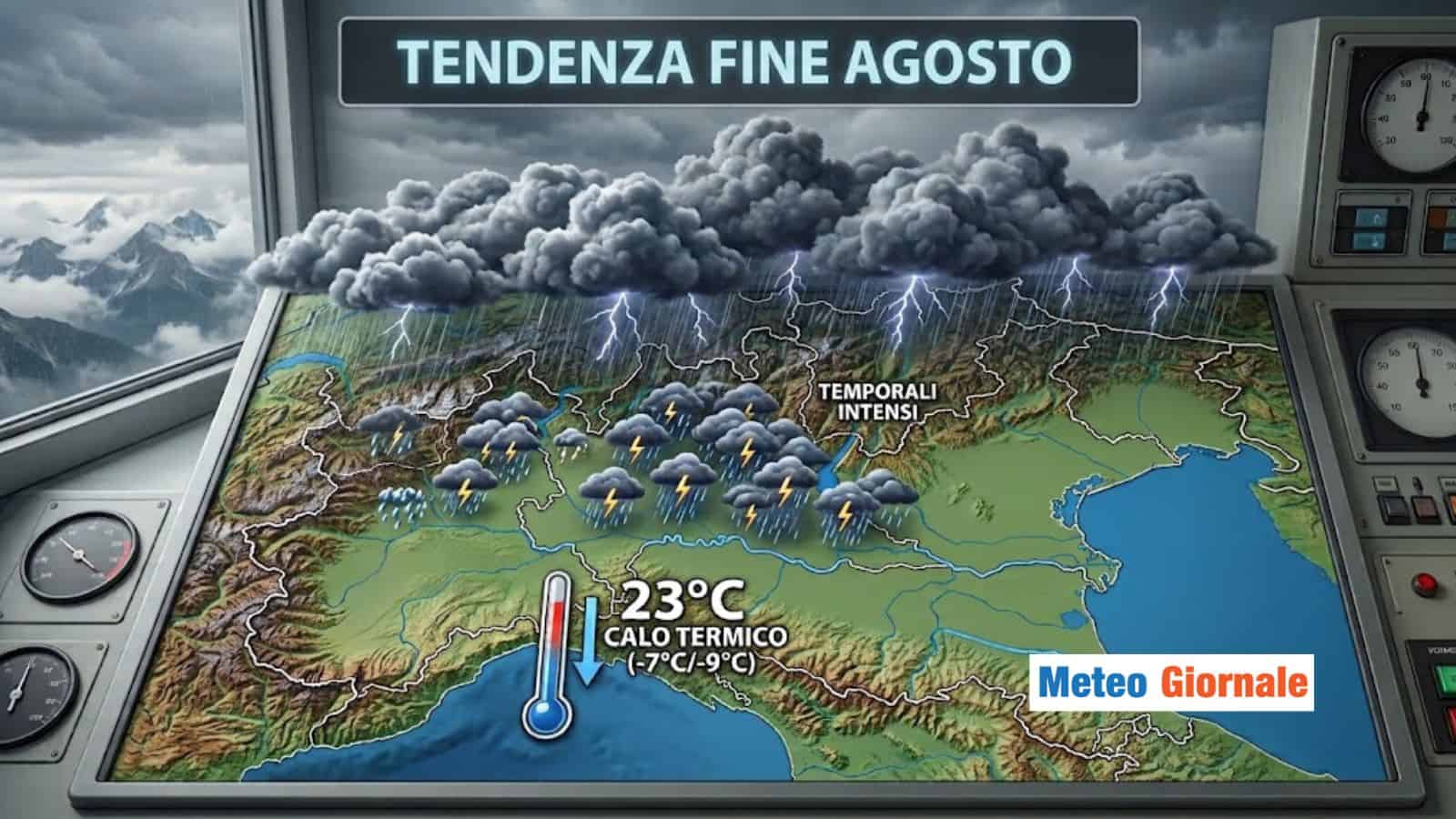 Nord Italia fuori dal caldo estremo: meteo temporalesco e incerto per più giorni