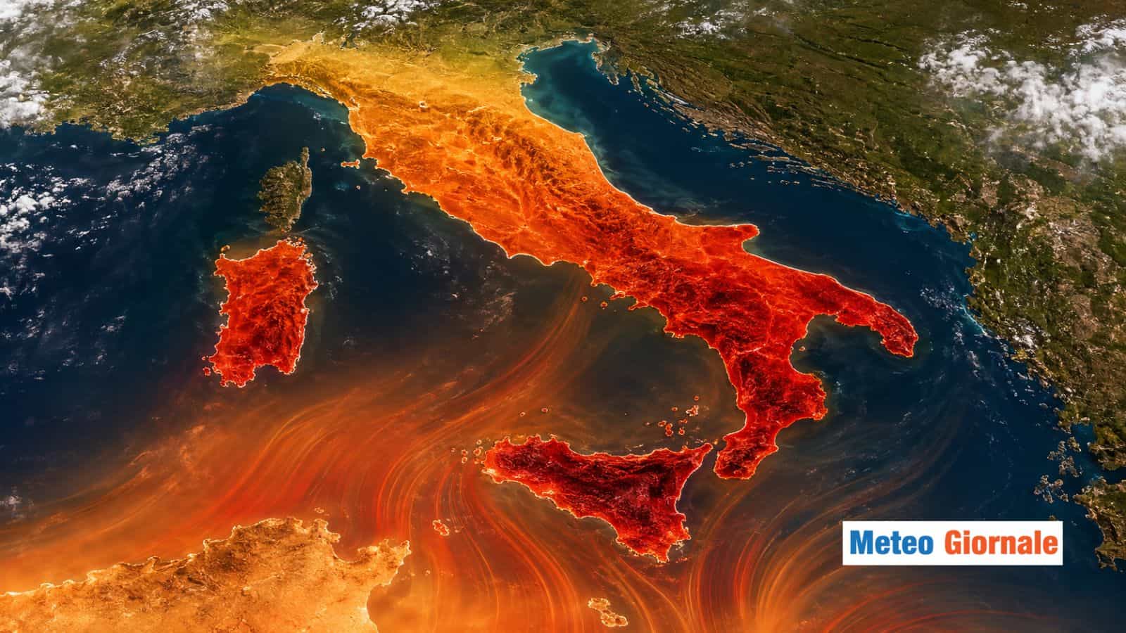 Sud Italia nella morsa del caldo estremo: condizioni meteo marcatamente anomale per giorni