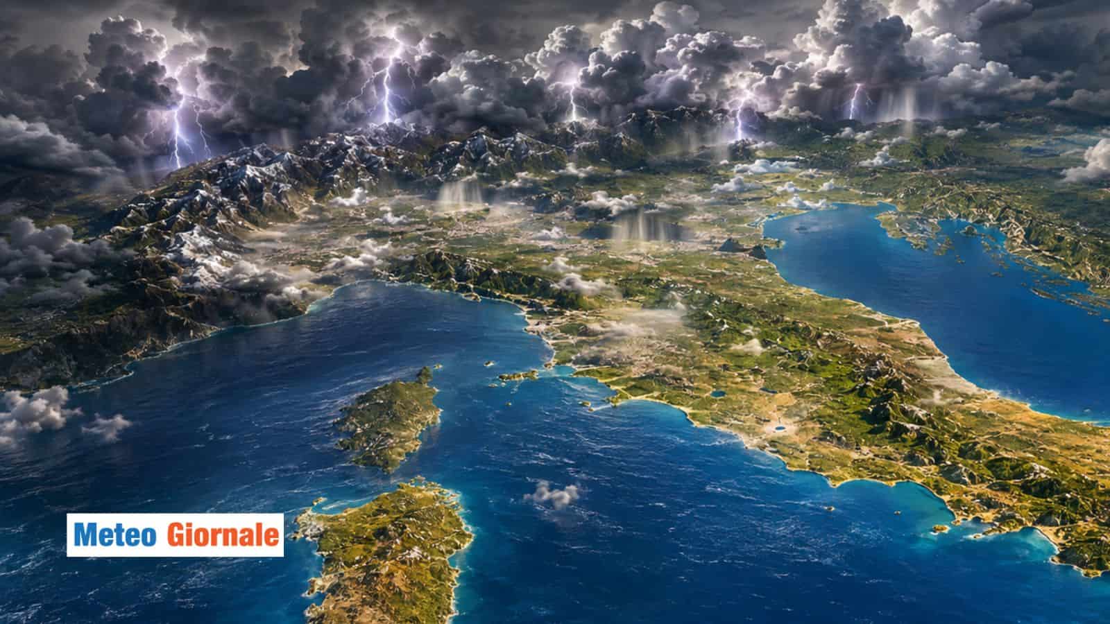 Doppio attacco temporalesco in queste Regioni Martedì 25 e Venerdì 28