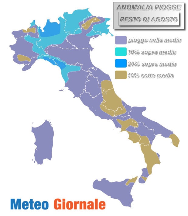 PIOGGE RESTO DI AGOSTO