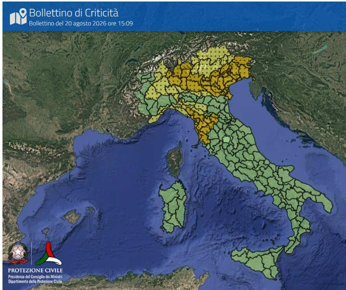 allerta per oggi 20 agosto