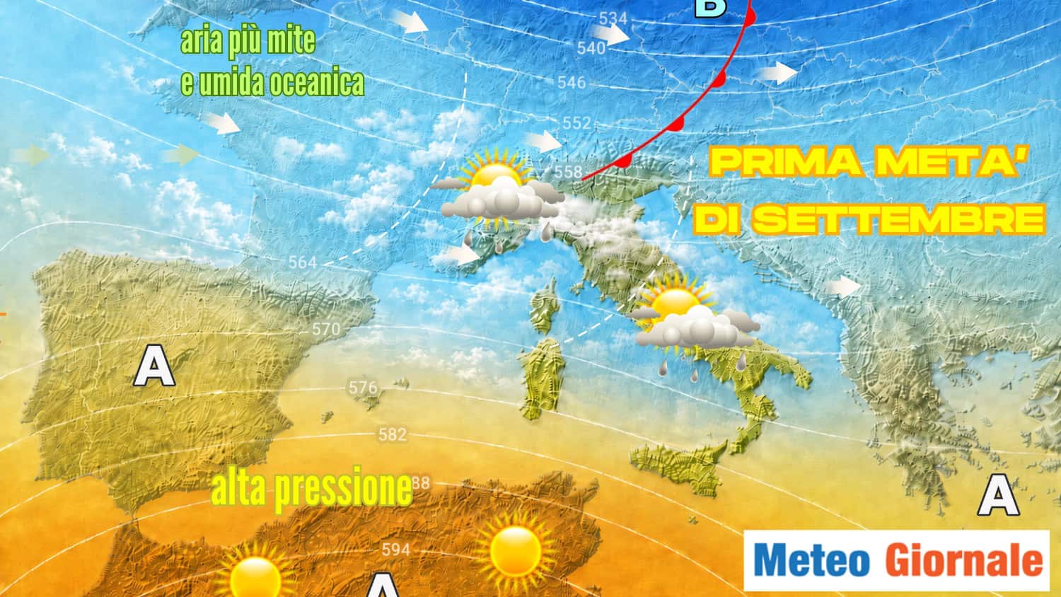 Meteo: la tendenza per i primi 15 giorni di settembre
