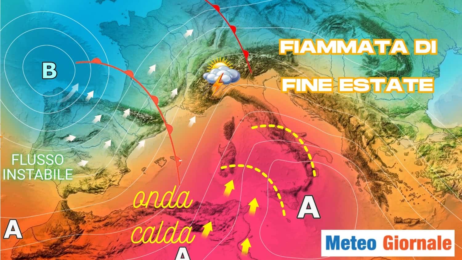 Fine Agosto sulla graticola per parte dell’Italia: fino a 45/46°