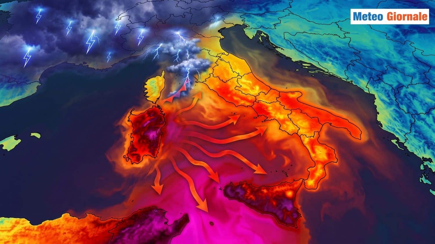 Caldo record in Sardegna: cosa attende Sud e Sicilia venerdì