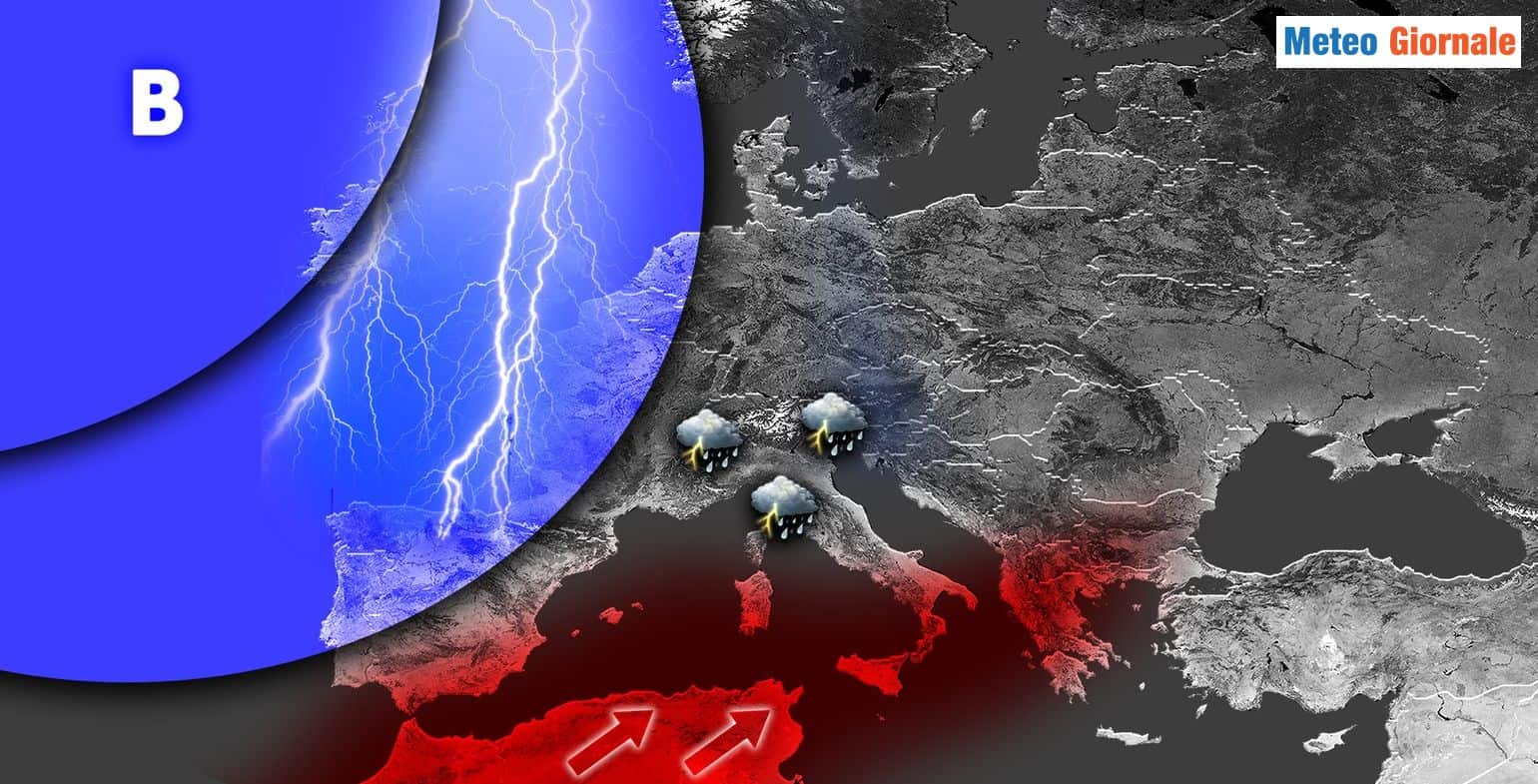 Calo termico a suon di temporali, ma Italia spaccata e sarà ancora peggio