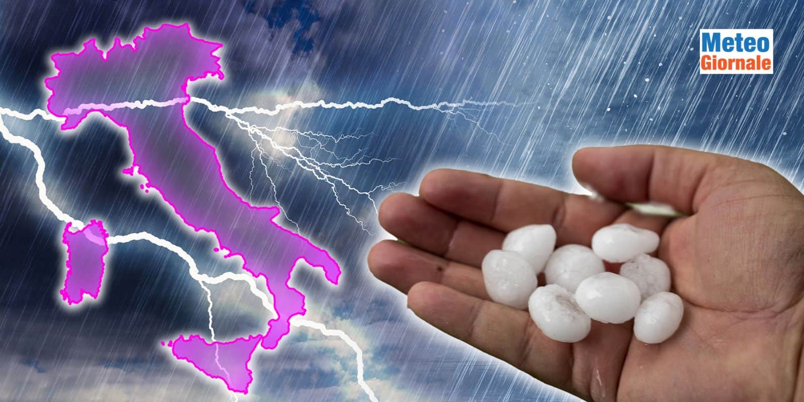 Raffica di temporali notturni, grandine e colpi di vento: a rischio cinque regioni