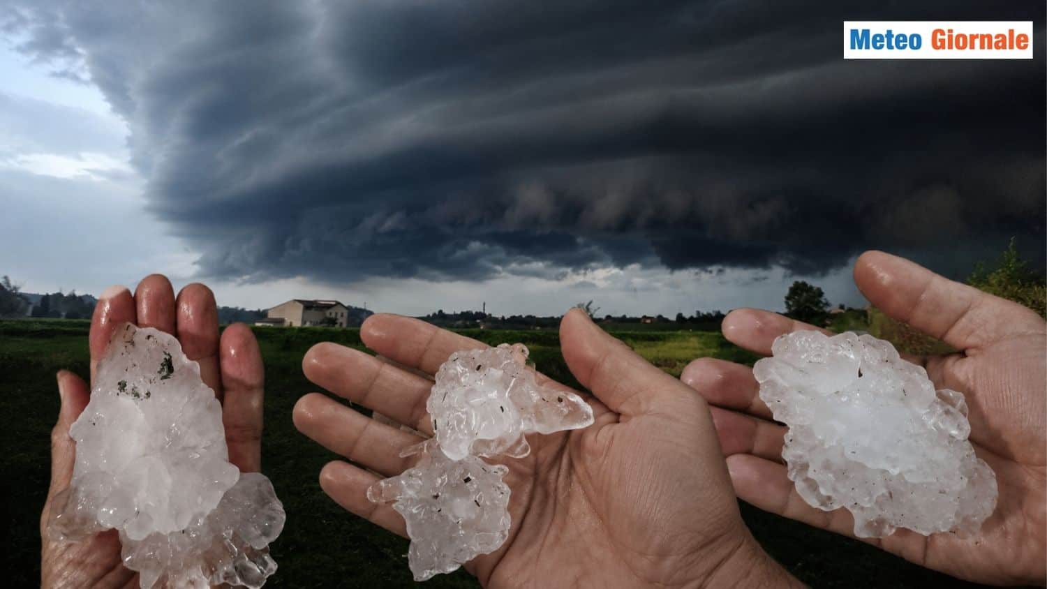 Grandine fino a 10 centimetri in Val Padana. Resto d’Italia, deserto del Sahara