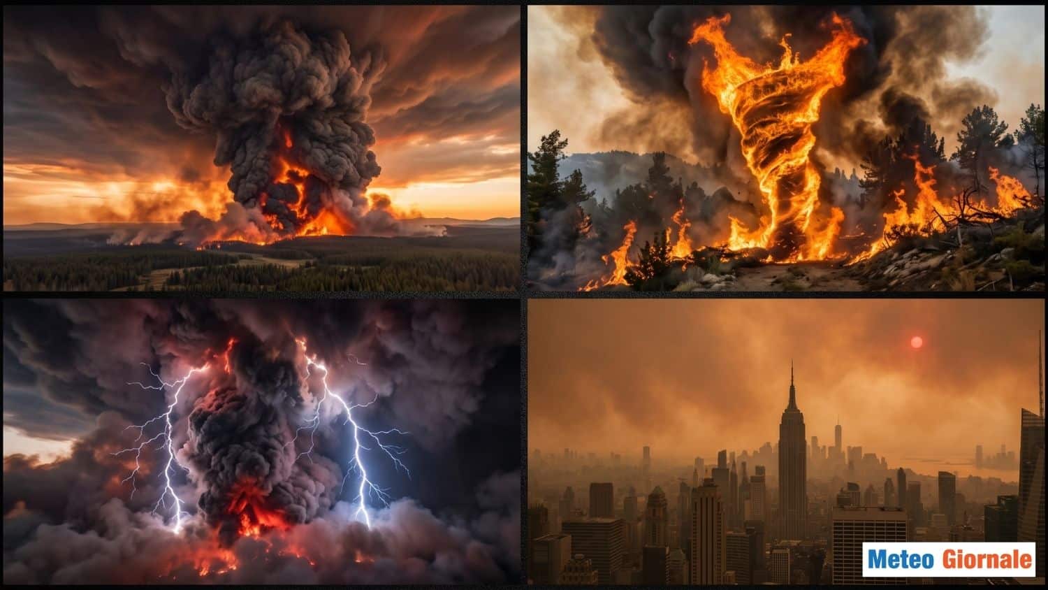 Gli incendi che diventano meteo: nubi, fulmini e tornado di fuoco